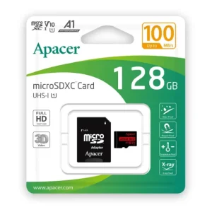 کارت حافظه microSDXC اپیسر مدل AP128G استاندارد HS-I U3 V30 A2 سرعت 100MBps ظرفیت 128 گیگابایت همراه با آداپتور SD